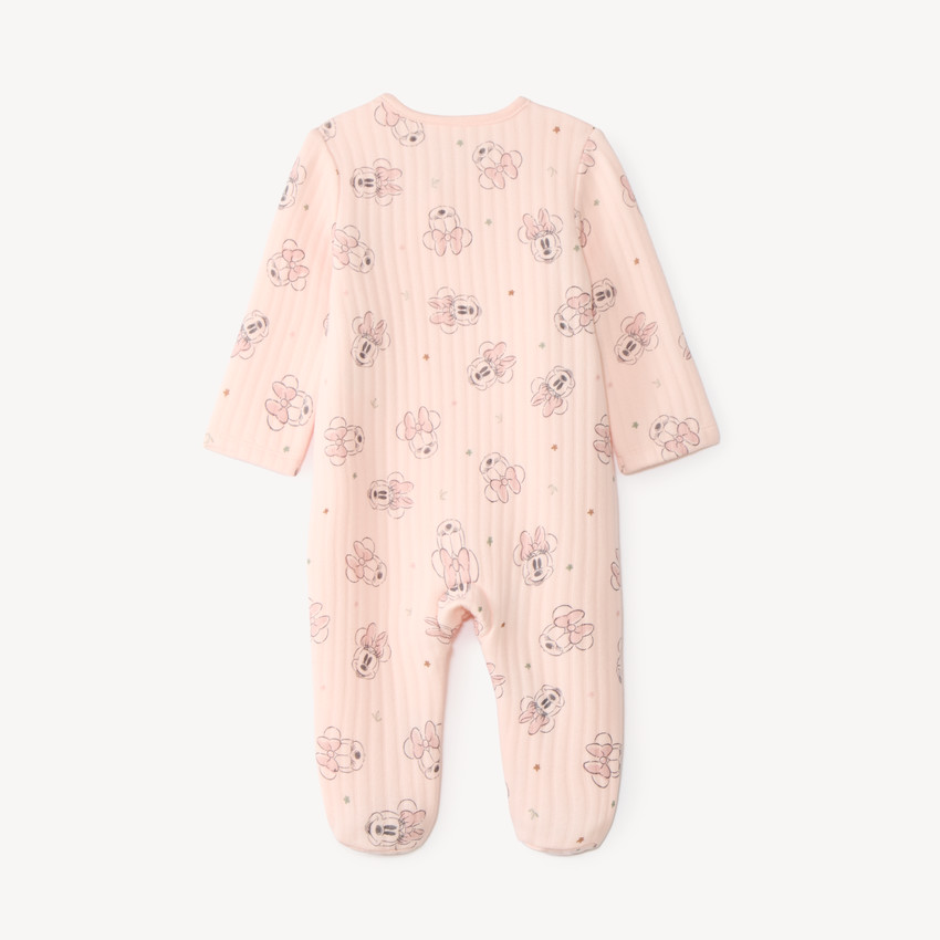 Pijama acolchado con forro niña bebé con estampado de Minnie Disney. 