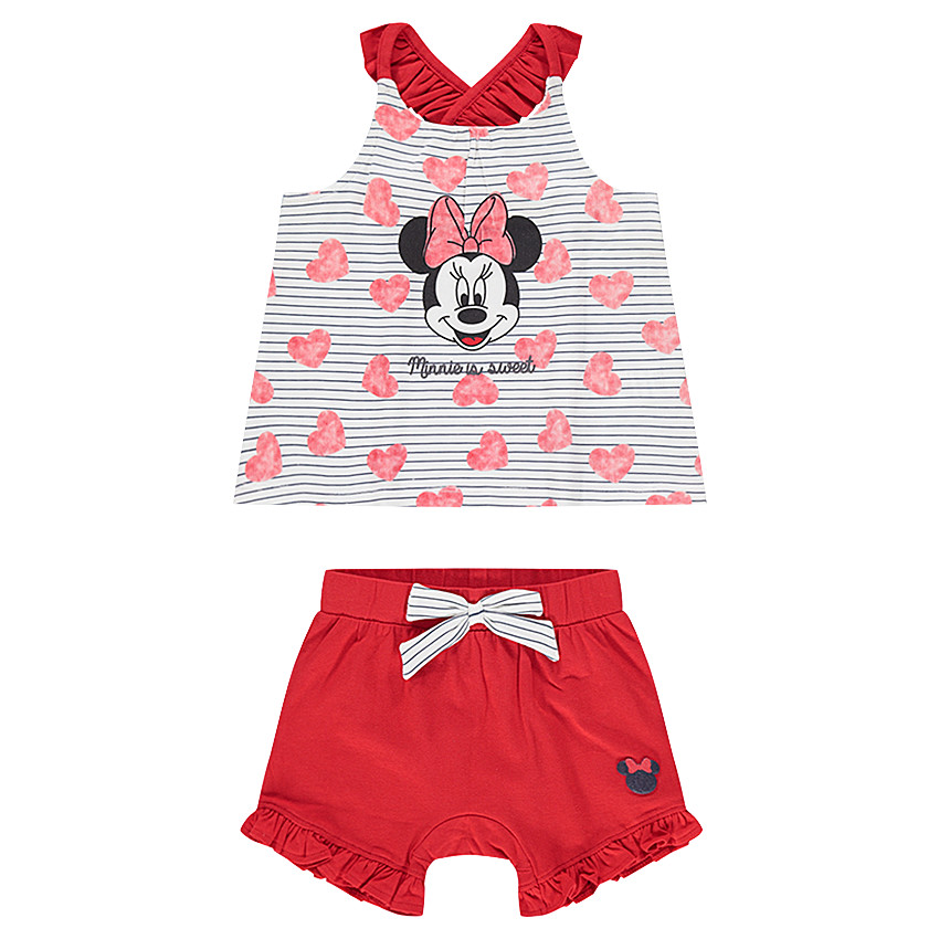 Conjunto de camiseta ©Disney estampado Minnie y pantalón corto con lazo  Additional Conjunto de camiseta ©Disney estampado Minnie y pantalón corto con lazo