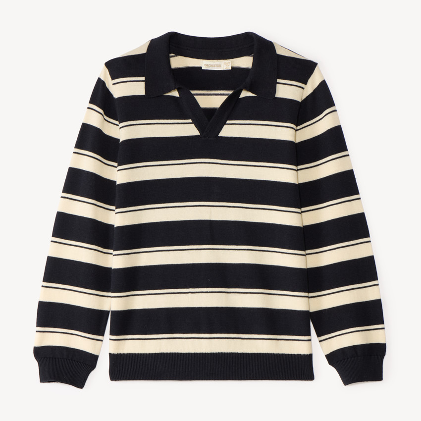 Jersey niño con cuello tipo polo estilo marinero 