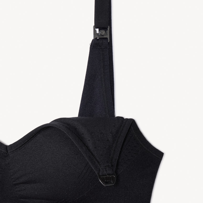 Brassière de lactancia sin costuras y ajustable unicolor 