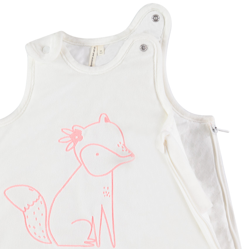 Saco de dormir sin mangas  con zorritos bordados  Additional Saco de dormir sin mangas  con zorritos bordados
