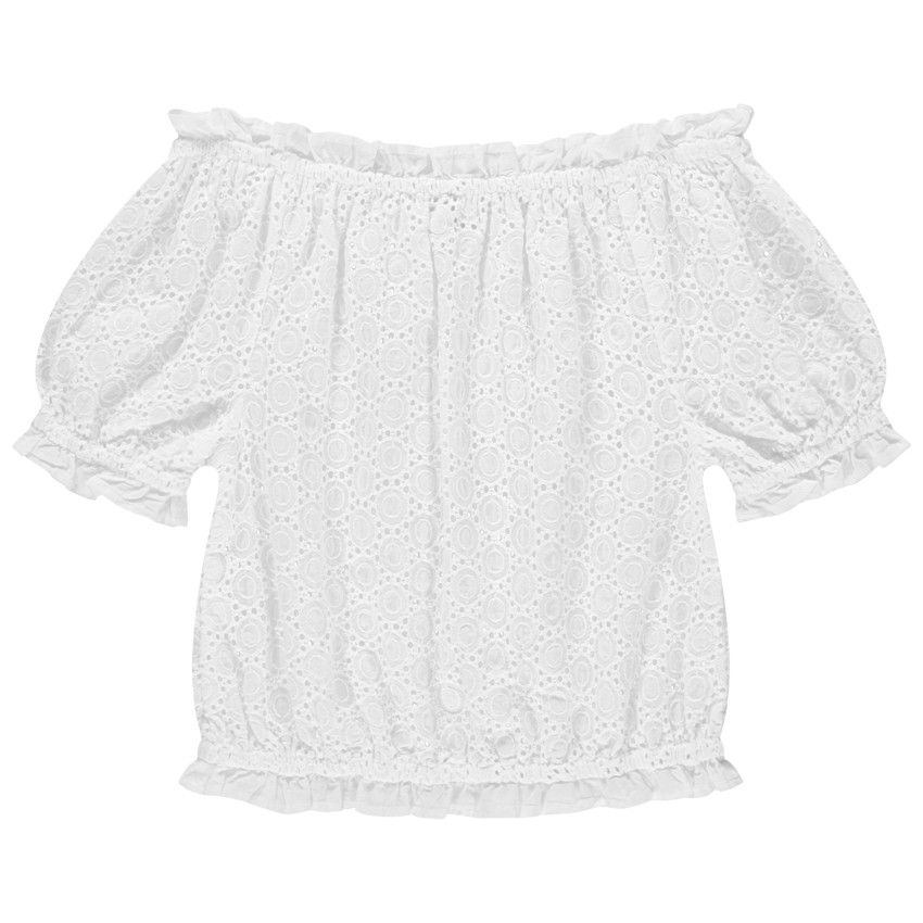 Top blanco bordado inglés 
