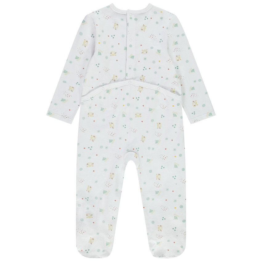 Lote de 2 peleles de jersey estampado tigres y rayas para bebé niño 