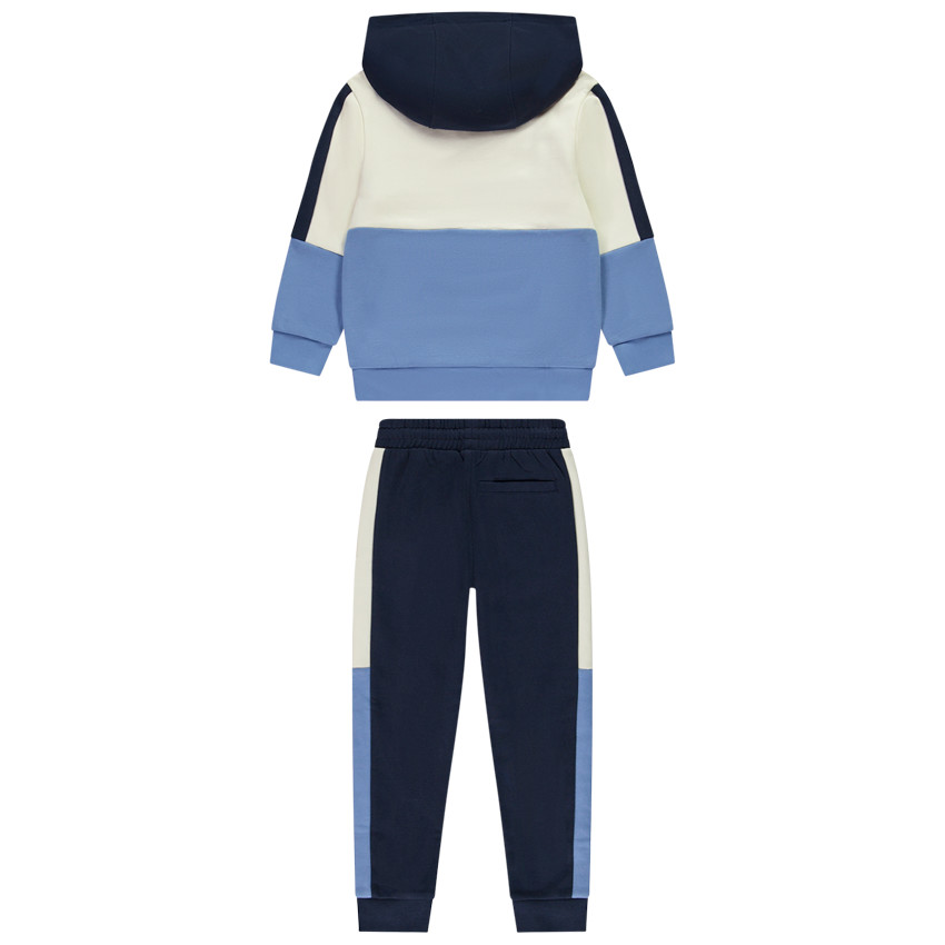 Conjunto jogging sudadera felpa efecto color block para niño 