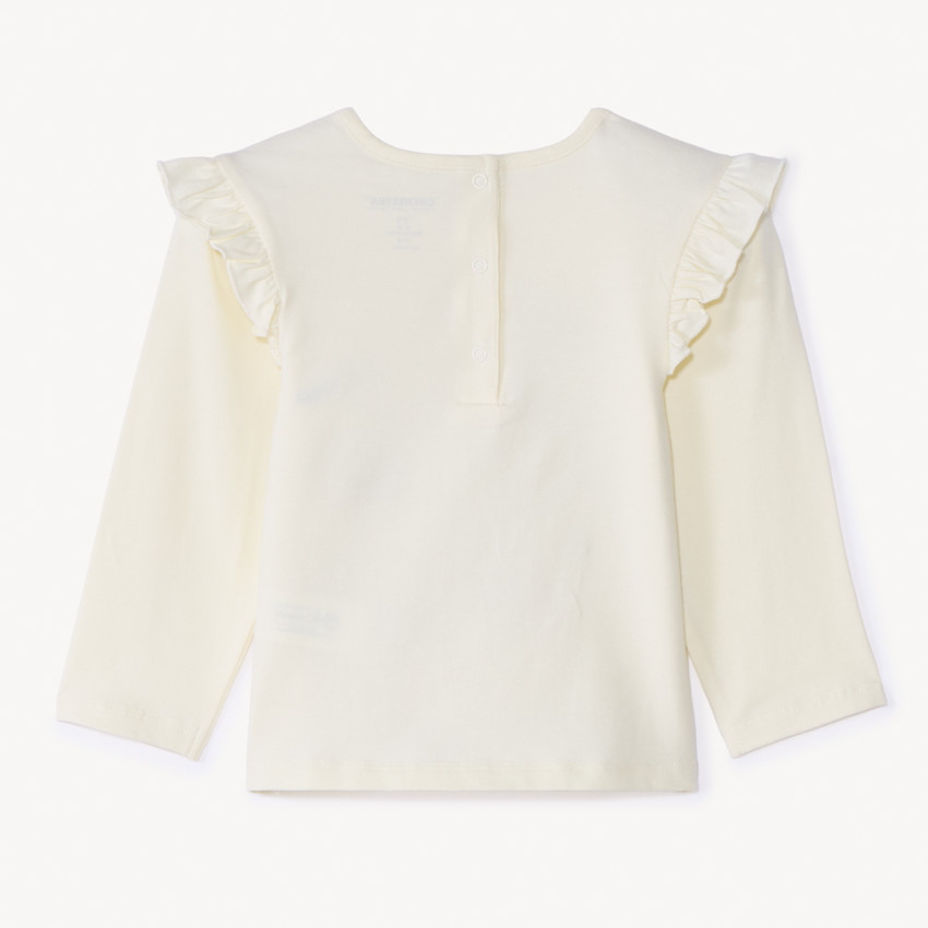 Camiseta de manga larga con corazones para niña bebé 