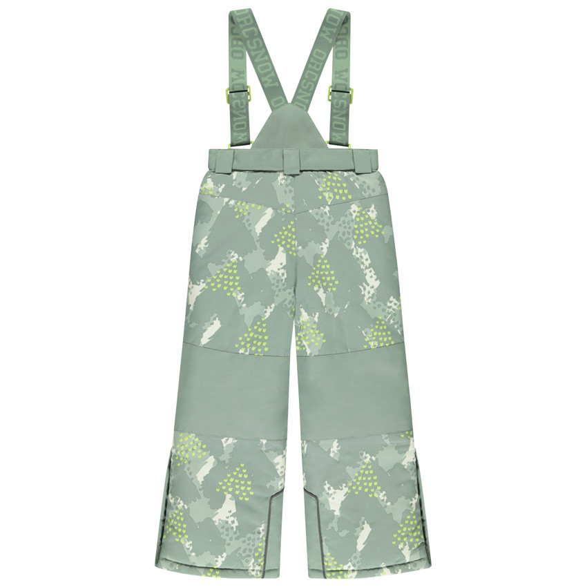 Pantalón de esquí estampado con tirantes desmontables para niño 
