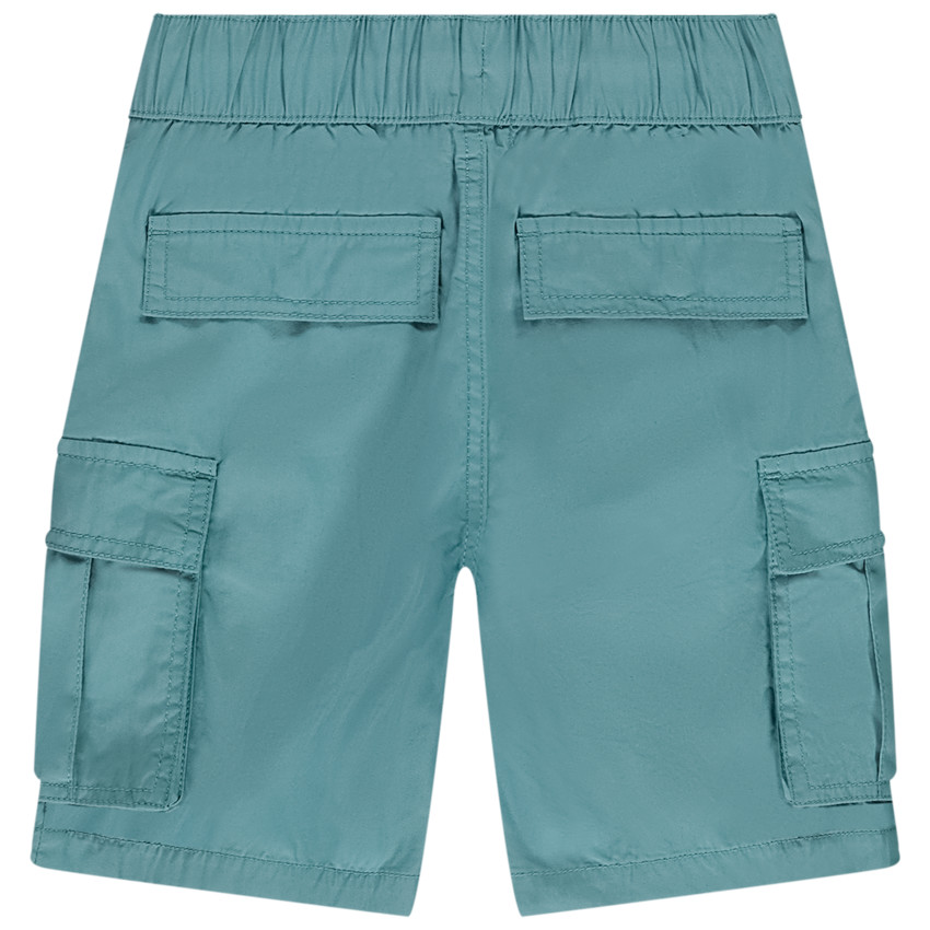 Bermudas cargo lisas en popelina para niño 