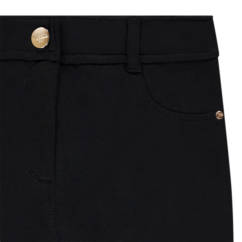 Pantalón de felpa liso para niña 