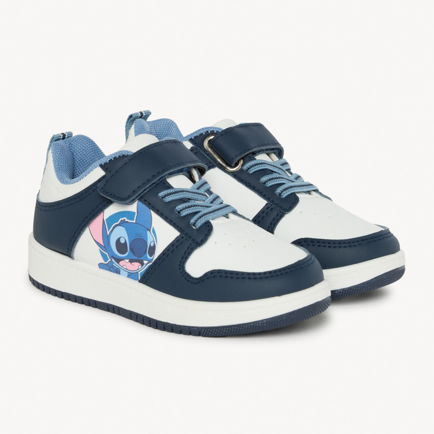 Zapatillas bajas con cordones y velcro Stitch Disney para niño 