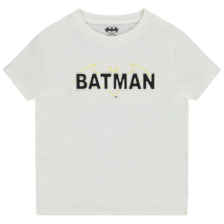 Camiseta de manga corta con estampado en relieve de Batman Warner para niño 