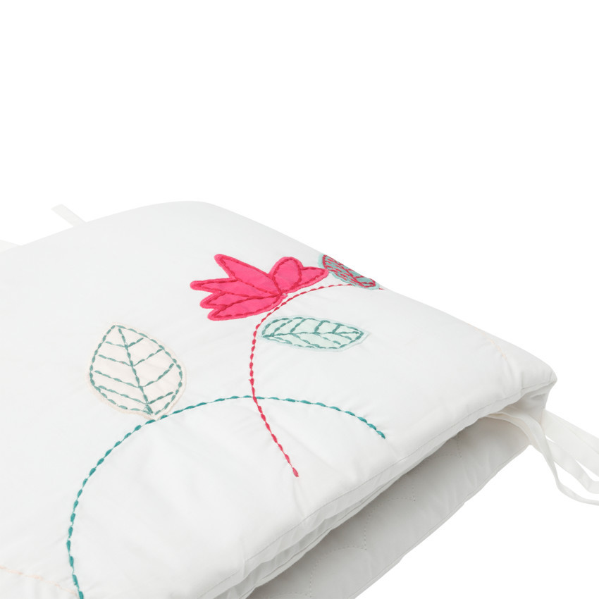 Protector de cuna de 3 piezas para niña Poetic Nature 