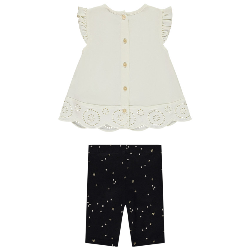 Conjunto 2 piezas unicornio con detalles brillantes para bebé niña 