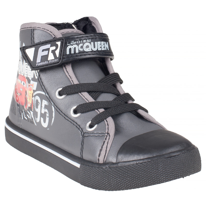 Zapatillas de deporte de caña alta con cordones con velcro Disney con impreso Cars 