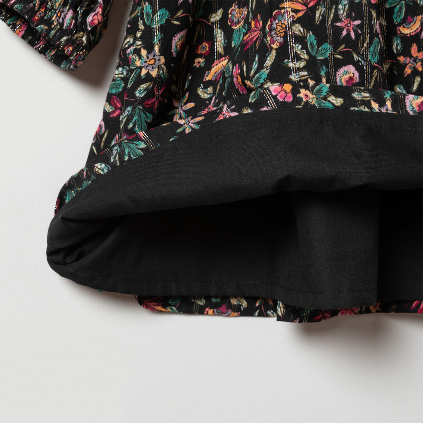 Vestido de manga larga estampado floral 