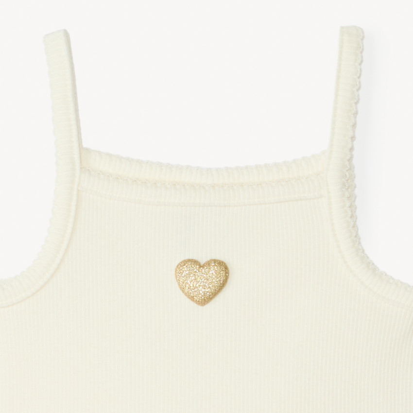 Vestido 2 en 1 con tutú y estampado de corazón para niña bebé. 
