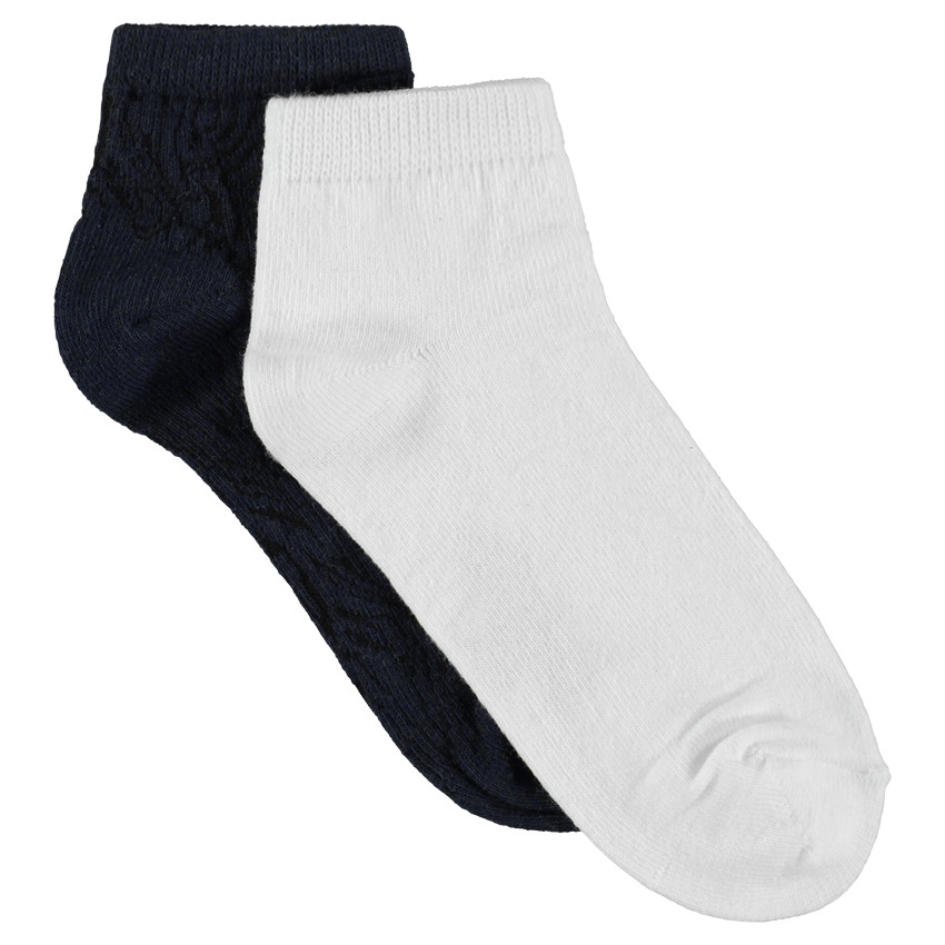 Juego de 2 pares de calcetines variados lisos/estampados 