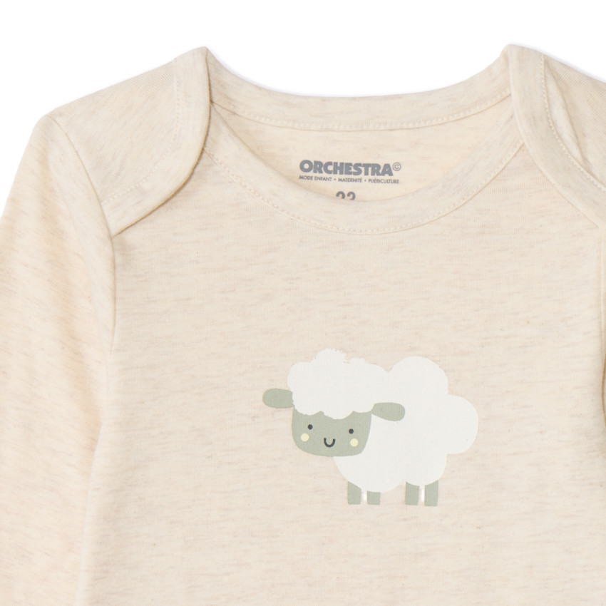 Lote de 7 bodies de manga larga fantasía para bebé con aperturas diferentes según la edad 