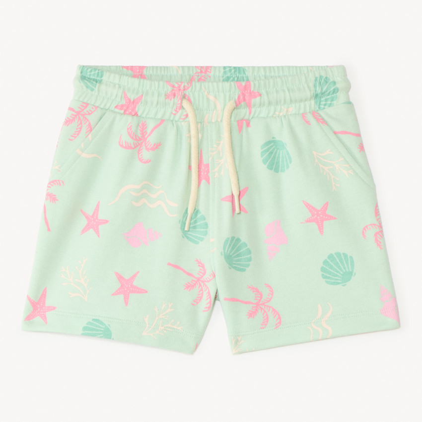 Pantalones cortos de felpa con diseño para niña 