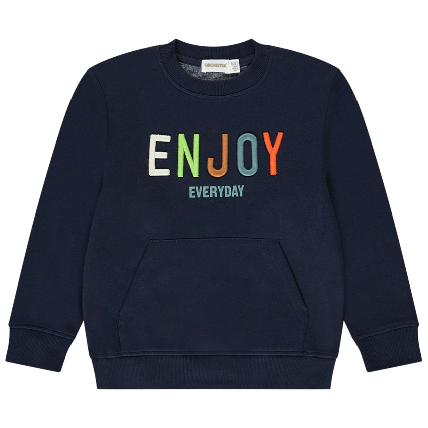 Sudadera de felpa con bordado divertido para niño 