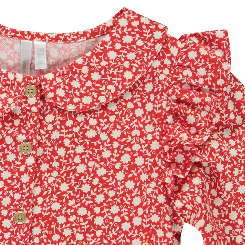 Túnica de manga larga con estampado floral para bebé niña 