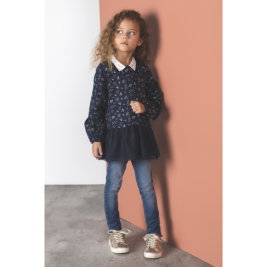 Pantalón slim con bordados y cinturón para niña  Additional Pantalón slim con bordados y cinturón para niña