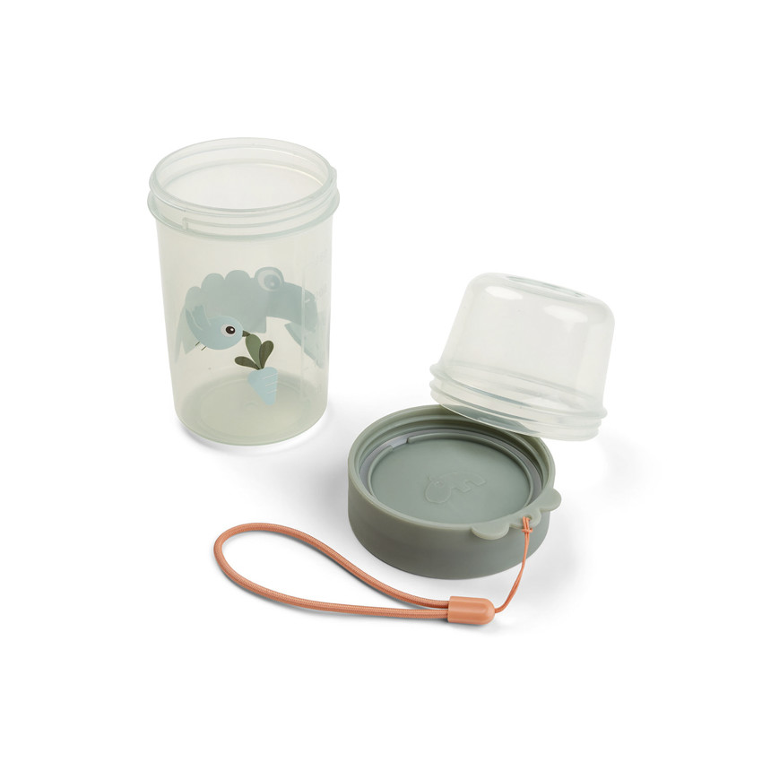 Caja alimentos doble l croco verde 