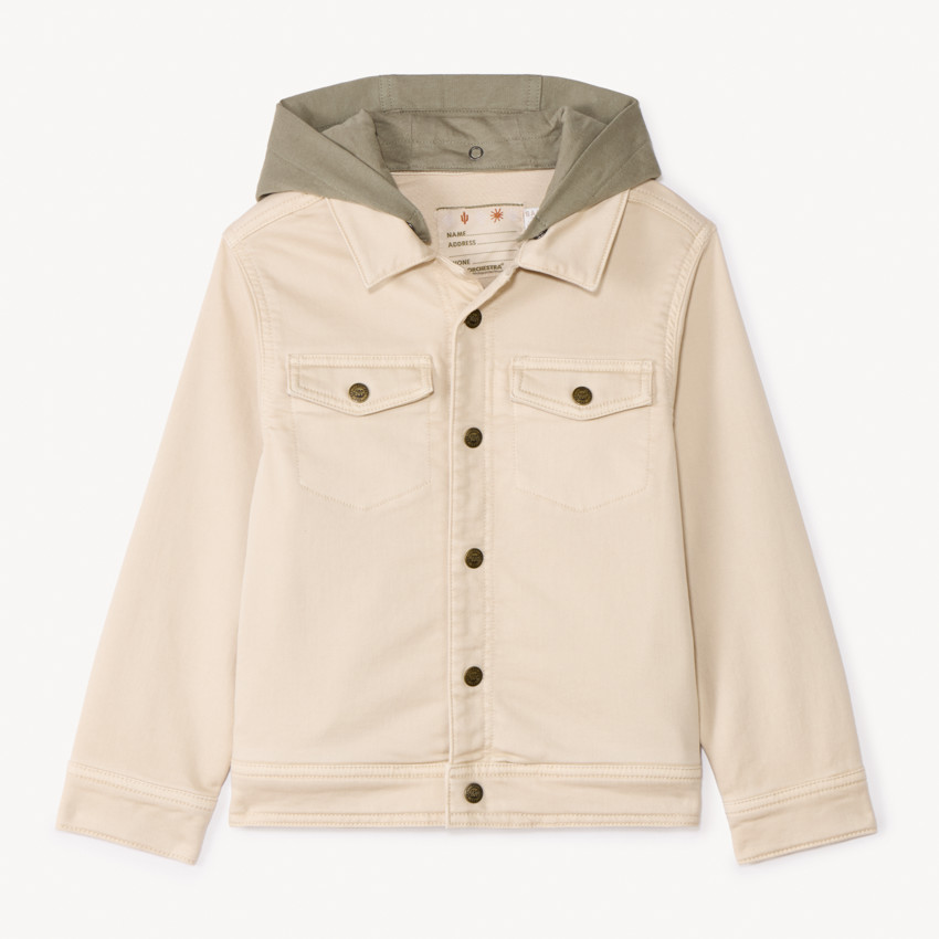 Chaqueta de jeans con capucha desmontable para niño 