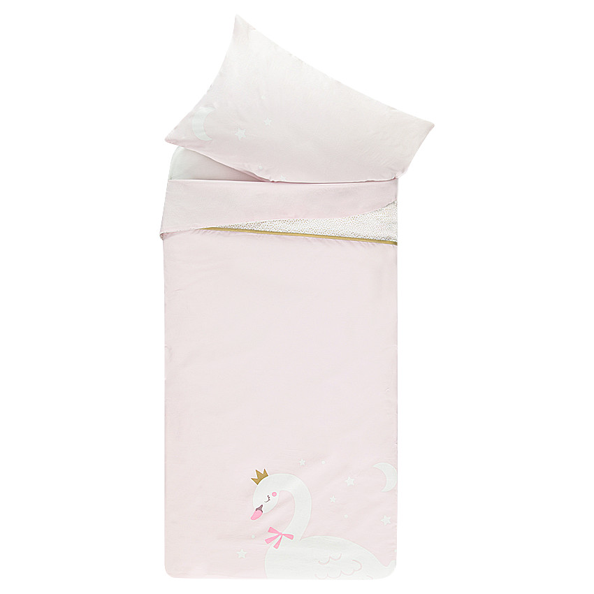 Juego de funda nórdica + funda de almohada con motivo de cisne + saco   Additional Juego de funda nórdica + funda de almohada con motivo de cisne + saco