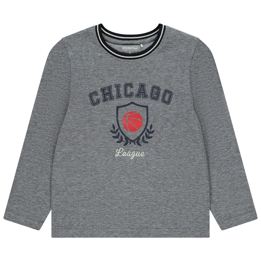 Camiseta de manga larga estampada Chicago para niño 
