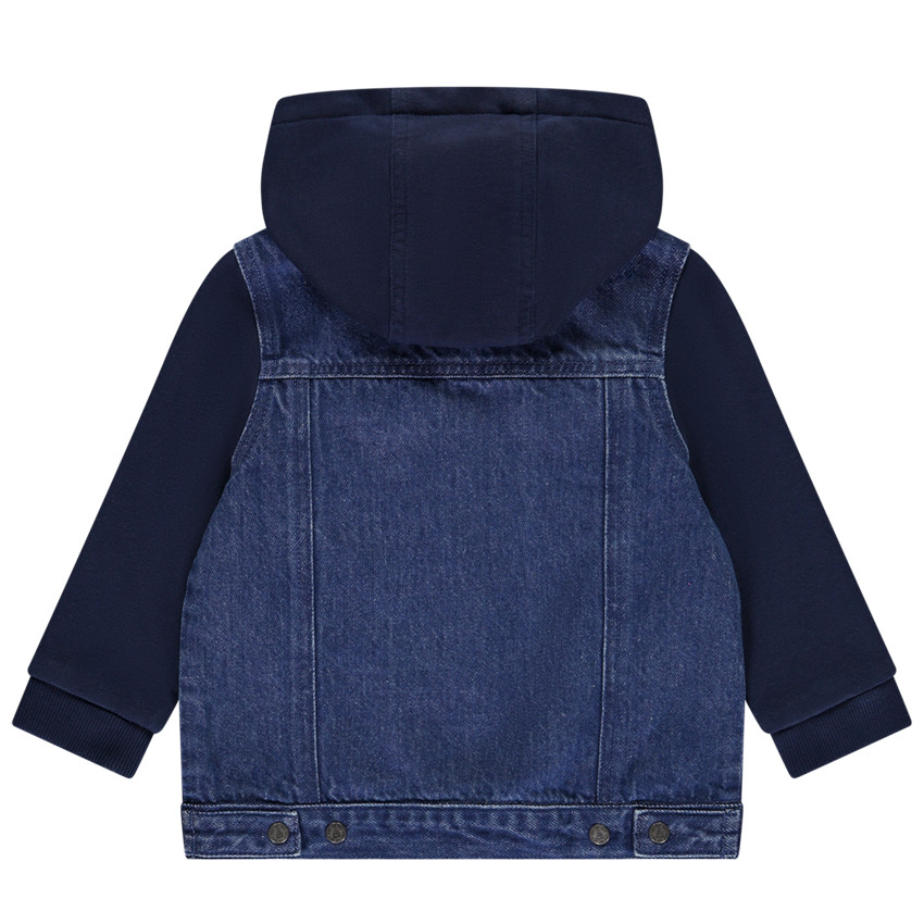 Chaqueta bicolor con capucha para bebé niño 