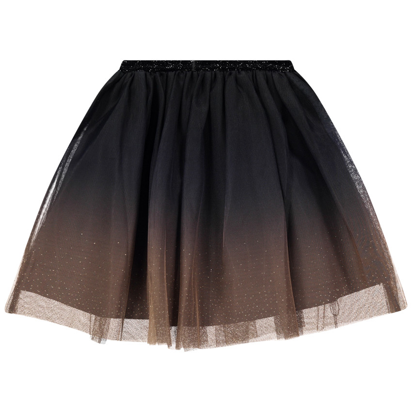 Jupe en tulle effet dégradé à papillons en sequins 