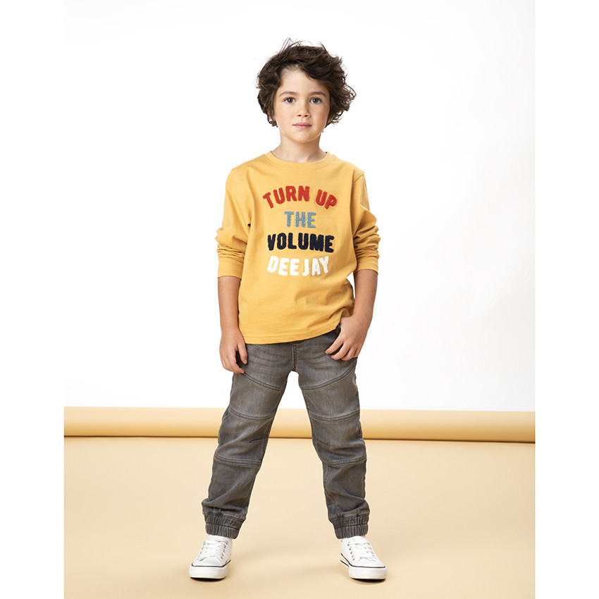 Vaqueros denim elásticos con diseño para niño 