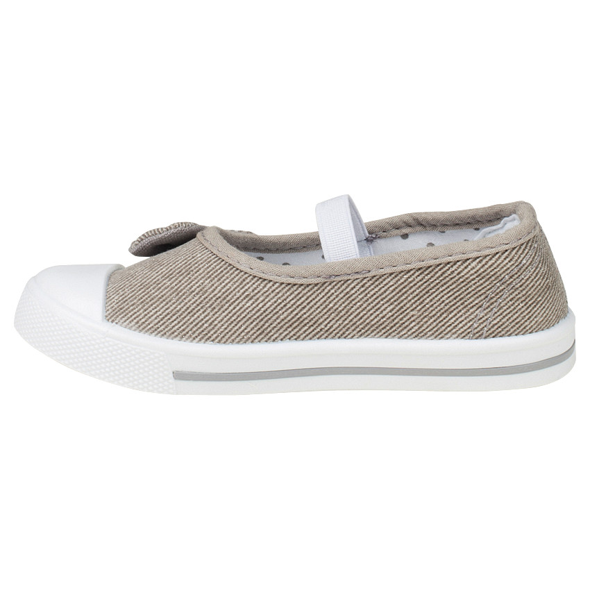 Zapatillas de lona con elástico y lazo para bebé (tallas 28 a 35) 