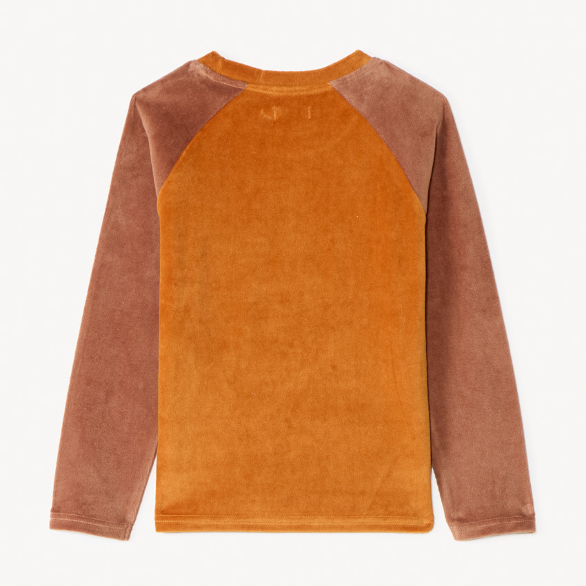 Set de pijama 2 piezas de terciopelo con bordado de zorro para niño 