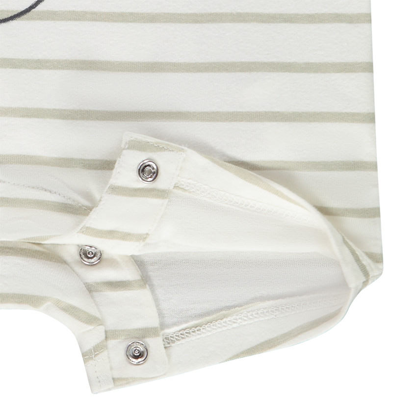 Combinaison courte rayée print Mickey Disney pour bébé garçon 