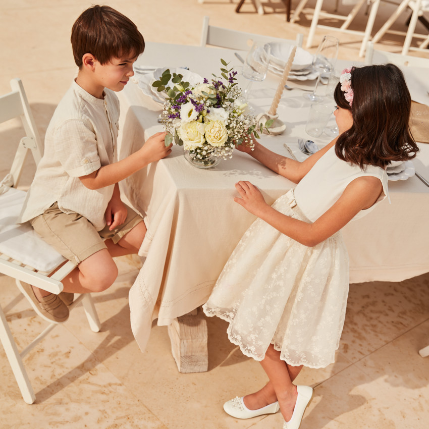 Ropa 2 en 1 con espalda descubierta en forma de corazón para niña 