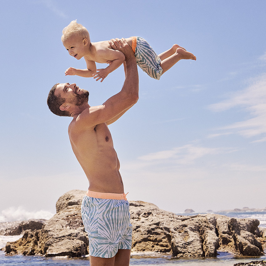 Short de baño efecto tie & dye para bebé niño 