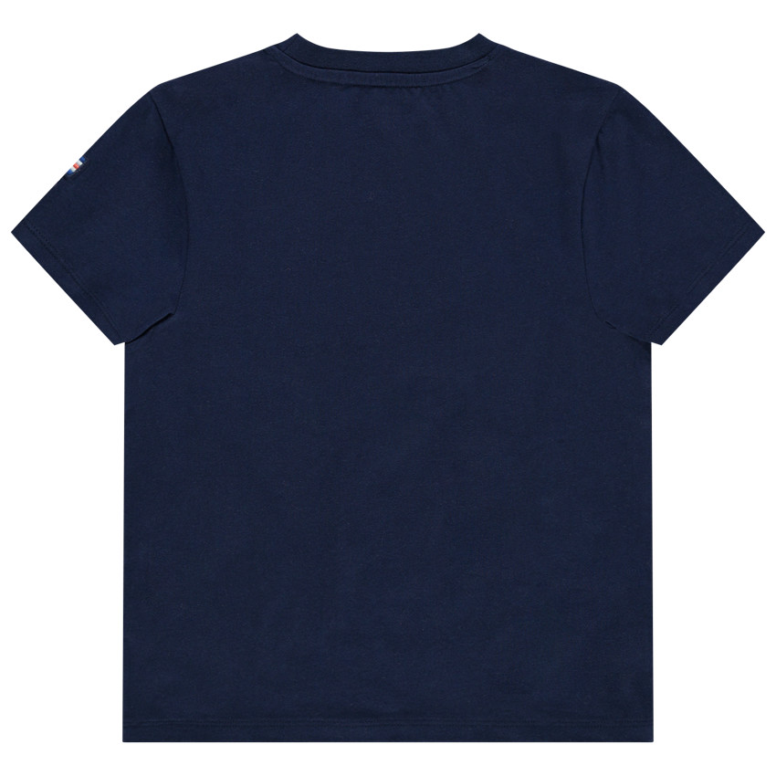 Camiseta de manga corta con rayas que contrastan 