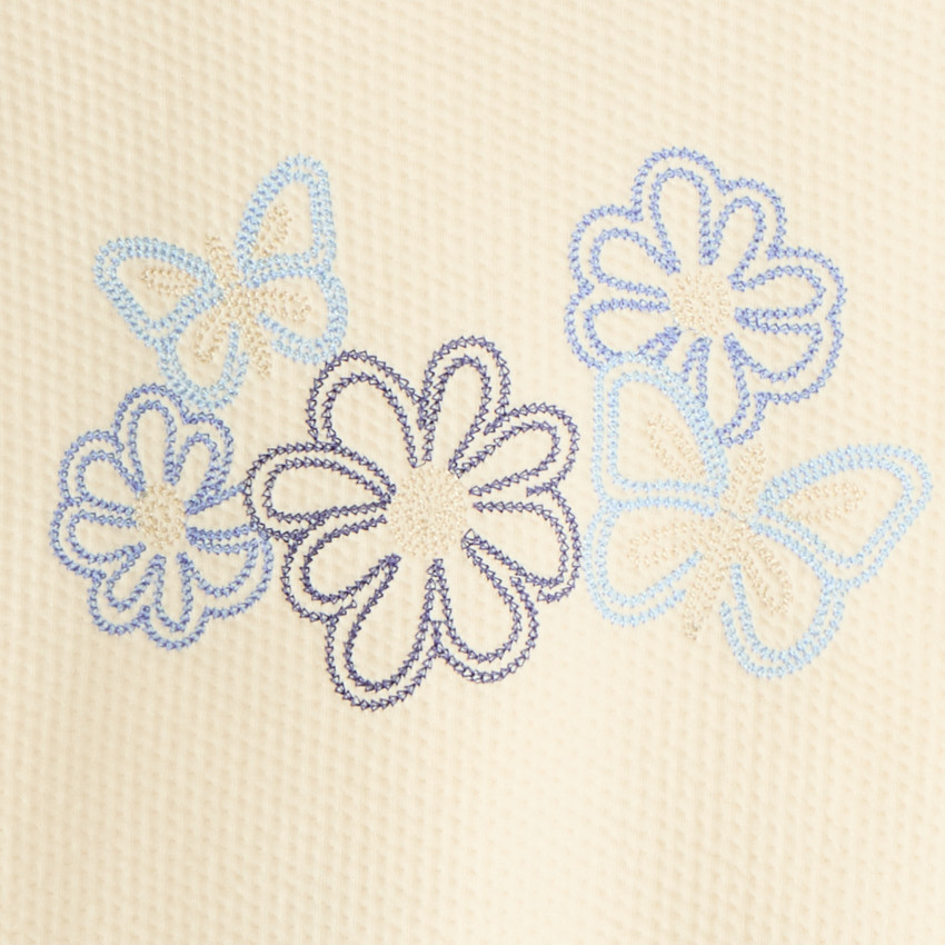Sudadera texturizada para niña con bordados de flores 