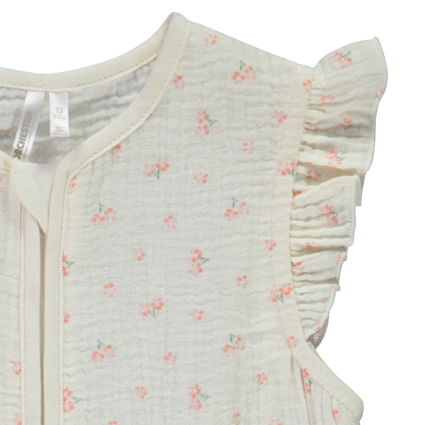 Gigoteuse en doble gasa TOG 0.5 estampado flores para bebé niña 