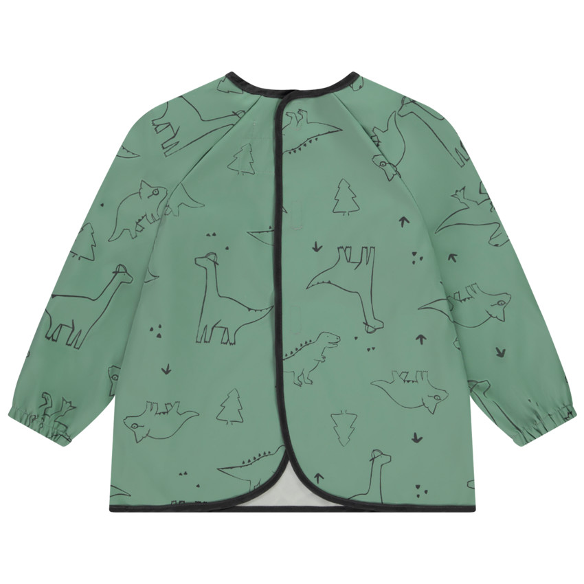 Delantal de manga larga estampado de dinosaurios para niño 