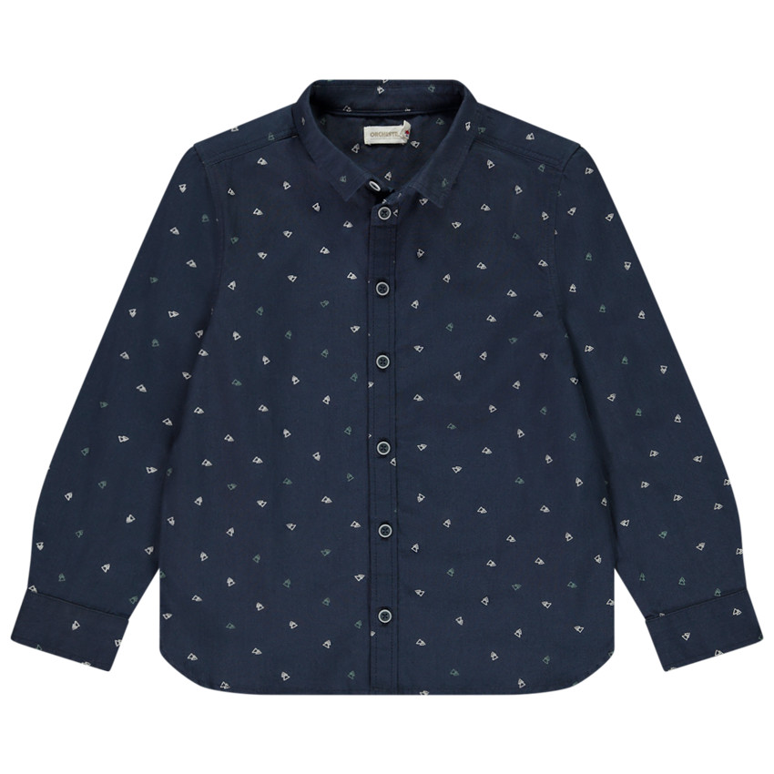 Camisa de manga larga con estampado de triángulos para niño 