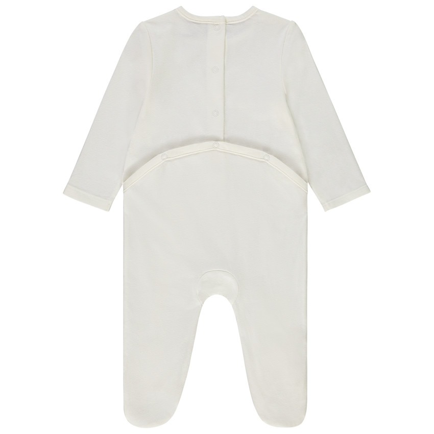 Pelele liso con estampado fantasía para bebé niña 