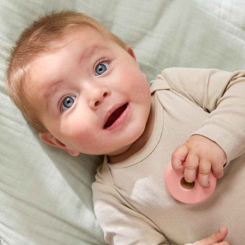 Pack de 5 bodies de manga larga lisos para bebé 