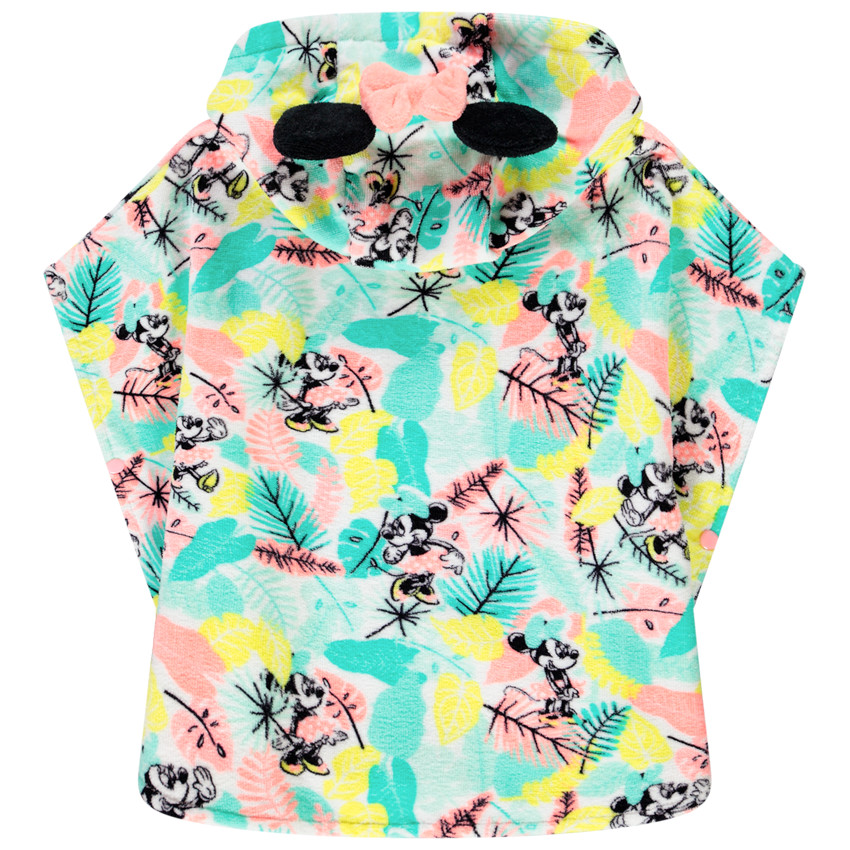 Cape de bain en éponge avec capuche imprimé Minnie Disney pour bébé fille 