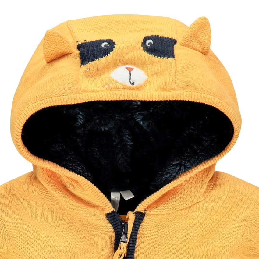 Chaqueta de punto bicolor forro sherpa 