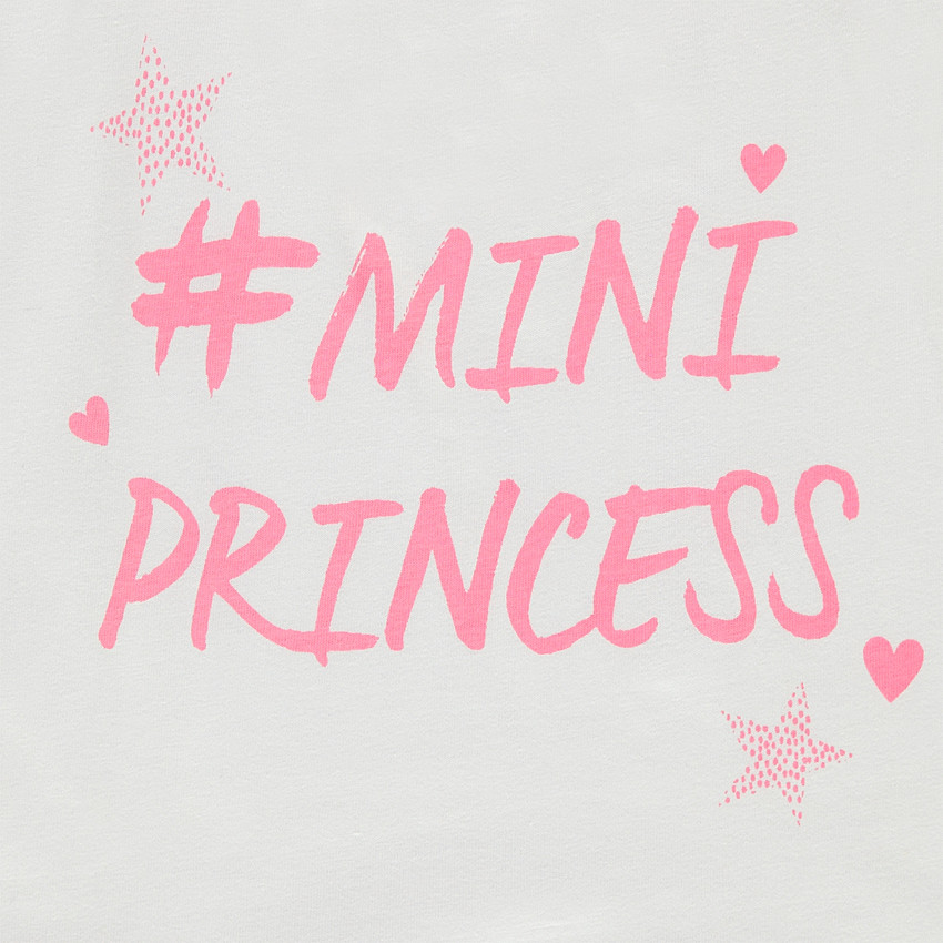 Camiseta de punto con mensaje estampado por delante 