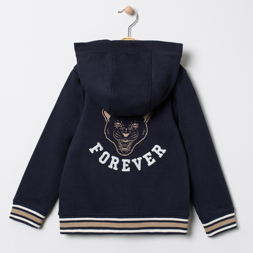 Chaleco con capucha de felpa  