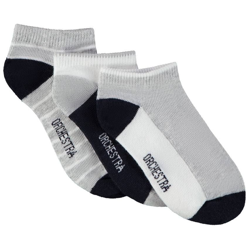 Pack de 3 pares de calcetines cortos para niño 