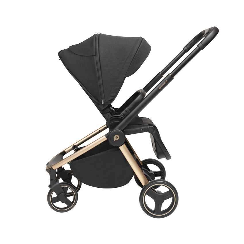 Poussette trio Alba avec nacelle noir/champagne 